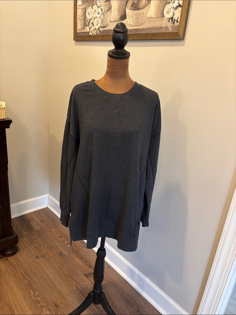 Terra & Sky charcoal Gray Crewneck Sweatshirt